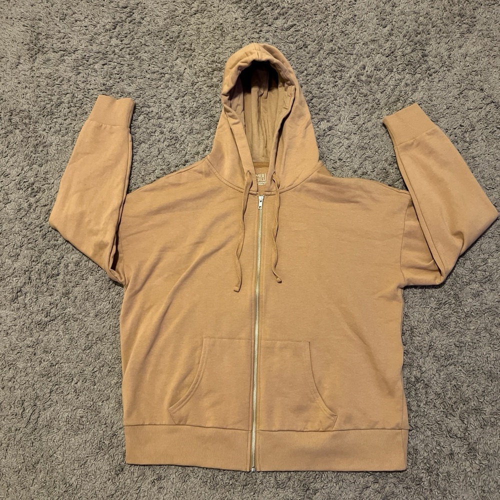 Time and Tru Brown Zip-Up Hoodie
